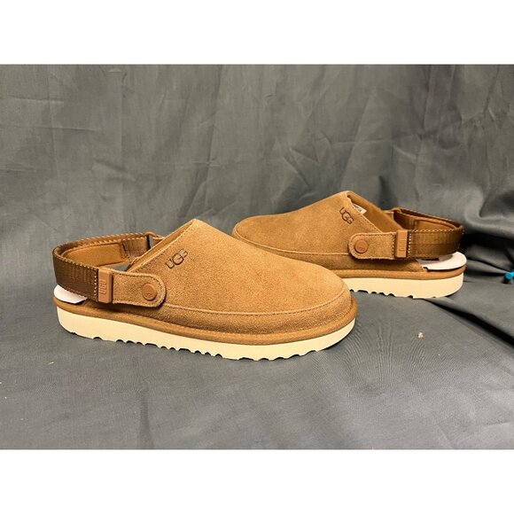 UGG Girls K Goldenstar Clog Slip-on Suede Chestnut Size 6 NEW IN BOX! - Picture 1 of 10